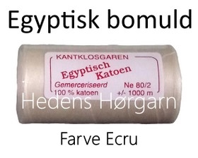 Egyptisk bomuld 80/2 farve Ecru